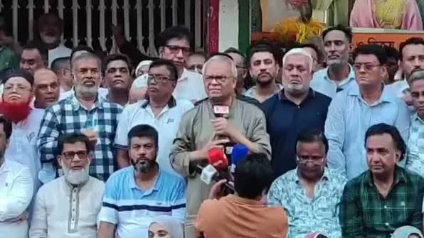 ফার্মগেটে নৈরাজ্যের প্রতিবাদে রিজভীর নেতৃত্বে বিএনপির বিক্ষোভ মিছিল