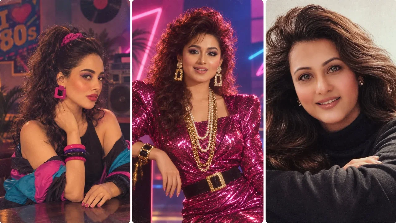 আশির দশকের লুকে সোশ্যাল মিডিয়ায় তারকাদের রেট্রো উন্মাদনা